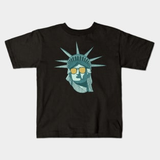 The Statue of Liberty with glasses Kids T-Shirt